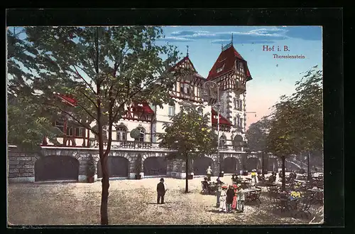 AK Hof i. B., Partie am Theresienstein