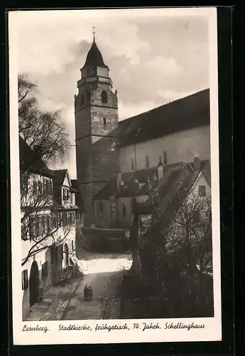 AK Leonberg, Partie an der Stadtkirche