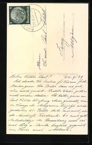 AK Waldburg, Ortsansicht aus der Vogelschau