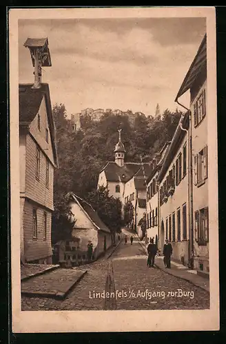AK Lindenfels i. O., Aufgang zur Burg