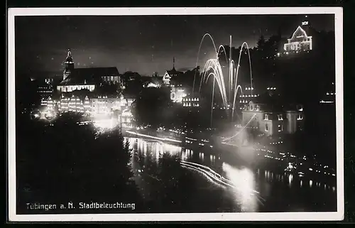 AK Tübingen a. N., Stadtbeleuchtung