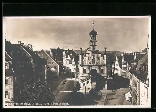 AK Kempten im bayr. Allgäu, Der Rathausplatz