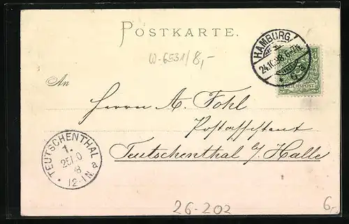 Künstler-AK Carl Biese: Schloss Rheinstein mit Rheinblick