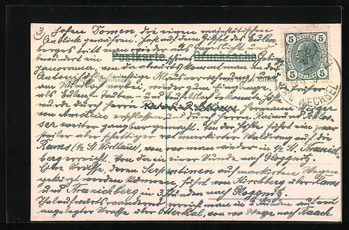 AK Kirchberg, Ortsansicht mit Wechsel