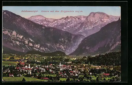 AK Goisern /Salzkammergut, Ortsansicht mit Krippenstein