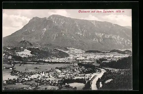 AK Goisern, Ortsansicht mit Sarstein