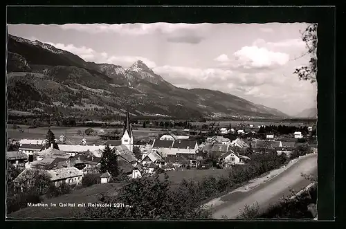 AK Mauthen im Gailtal, Ortsansicht mit Reiskofel