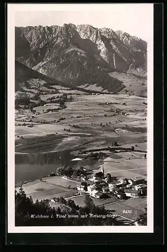 AK Walchsee, Panorama mit Kaisergebirge