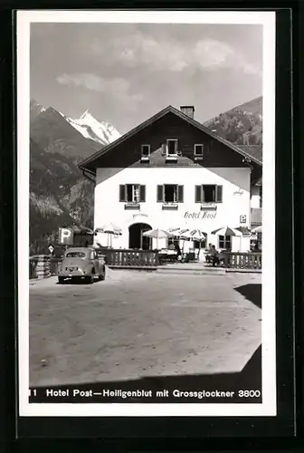 AK Heiligenblut, Hotel Post mit Grossglockner