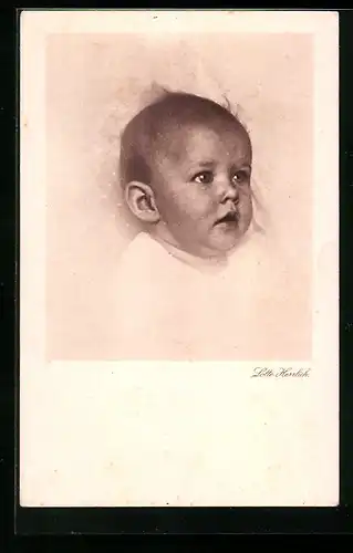 Foto-AK Lotte Herrlich: Kleinkind mit offenem Mund