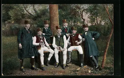 AK Junge Männer in hessischer Tracht