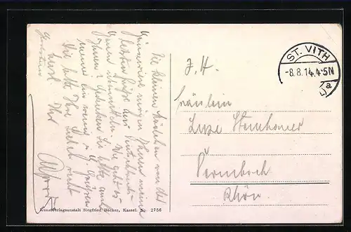 AK Kleine Mädchen mit Gänsen, hessische Trachten