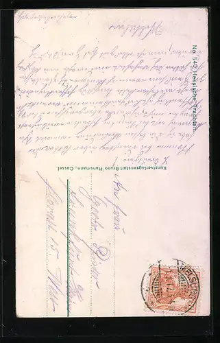 AK Zwei junge Männer in hessischer Tracht