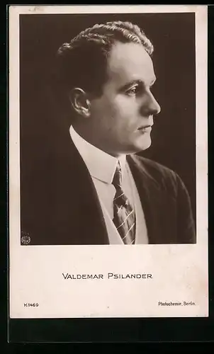 AK Schauspieler Valdemar Psilander im Profil