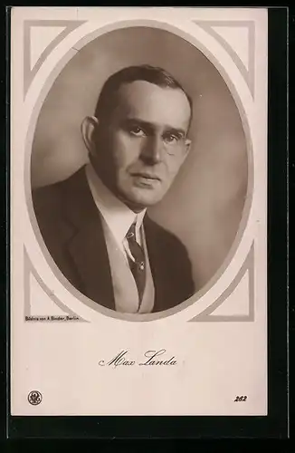 AK Schauspieler Max Landa im Portrait
