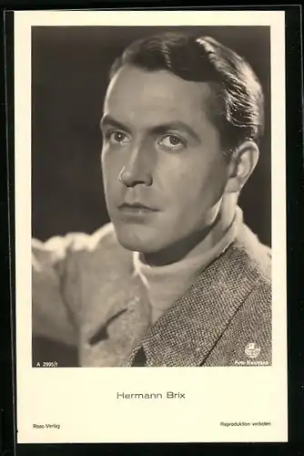 AK Schauspieler Hermann Brix im Portrait