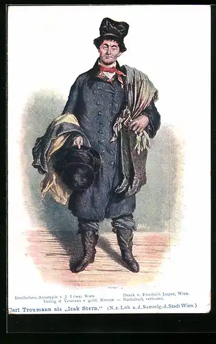 Künstler-AK Schauspieler Carl Treumann als Isak Stern