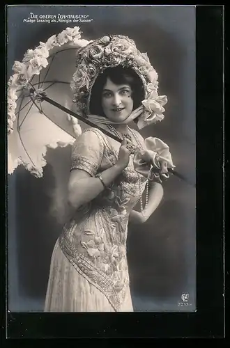 AK Schauspielerin Madge Lessing in Die oberen Zehntausend