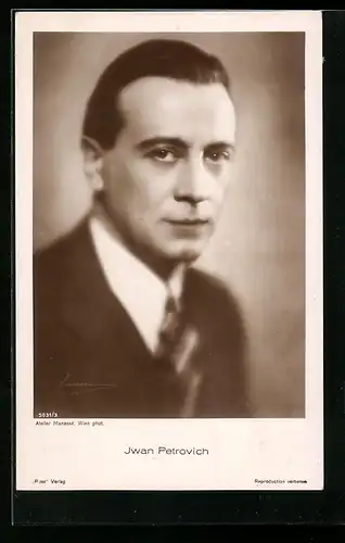 AK Schauspieler Iwan Petrovich mit pomadisiertem Haar