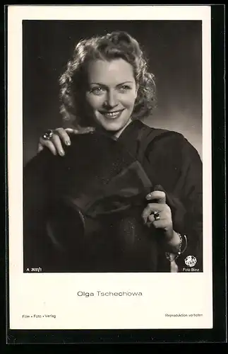 AK Schauspielerin Olga Tschechowa mit Hut
