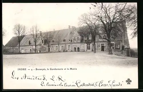 AK Buzancais, La Gendarmerie et la Mairie