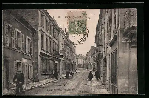 AK Buzancais, Une rue, Strassenpartie