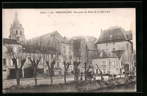 AK Buzancais, Vue prise du Pont de la tête noire