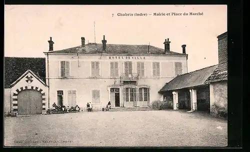 AK Chabris, Mairie et Place du Marché