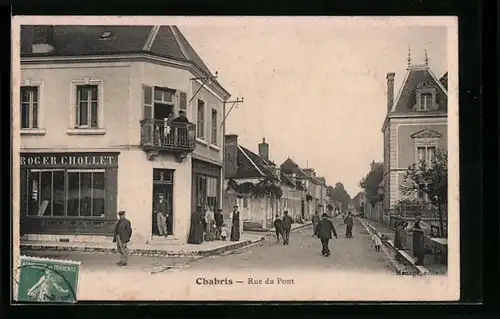 AK Chabris, Rue du Pont, Strassenpartie
