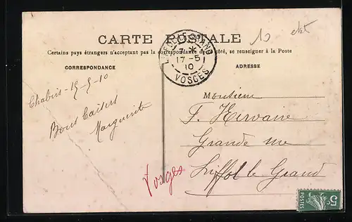 AK Chabris, Rue du Pont, Strassenpartie