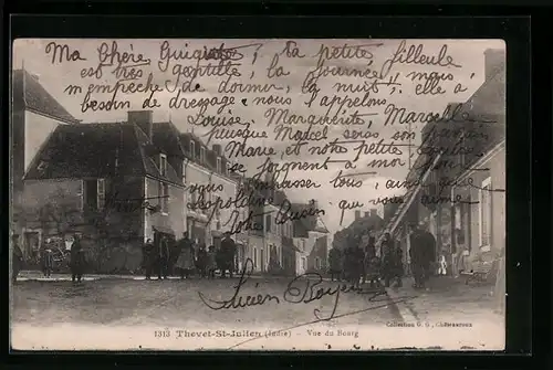 AK Thevet-St-Julien, Vue du Bourg