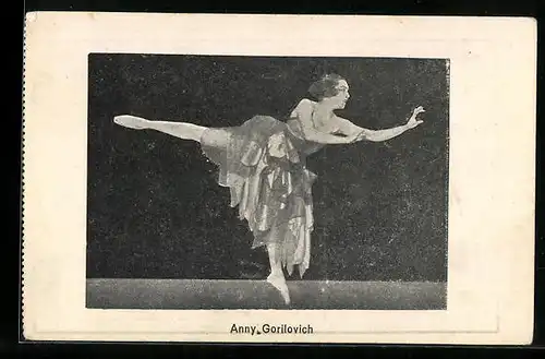 AK Wien, Apollo Künstler-Theater, Tänzerin Anny Gorilovich beim Spitzentanz