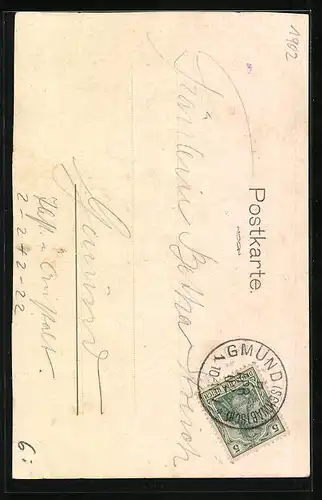 AK Die letzten württemb. Briefmarken 1. April 1902, Adler mit Pickelhaube und Briefmarken an Papierdrachen