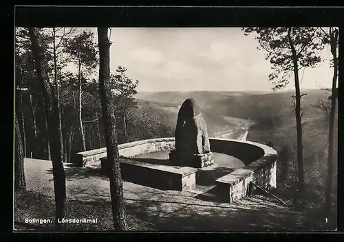 AK Solingen, Blick auf das Lönsdenkmal