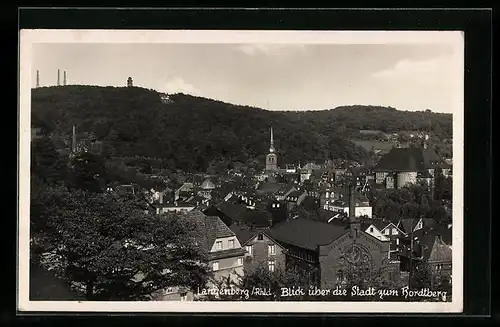 AK Langenberg, Blick über die Stadt zum Hordtberg