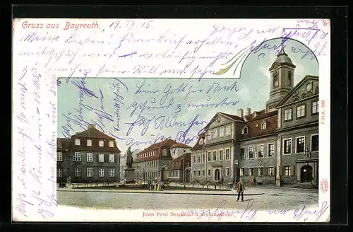 AK Bayreuth, Jean Paul Denkmal und Gymnasium