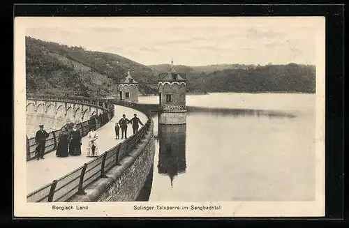 AK Solingen, Bergisch Land, Talsperre im Sengbachtal