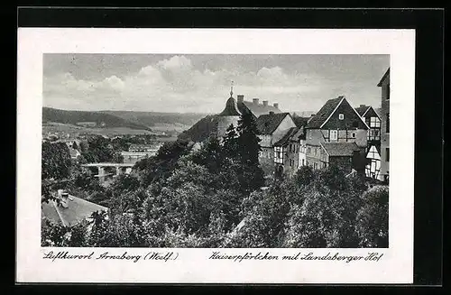 AK Arnsberg / Westf., Blick auf das Kaiserpförtchen mit Landsberger Hof