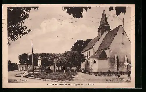 AK Vineuil, L`Eglise et la Place