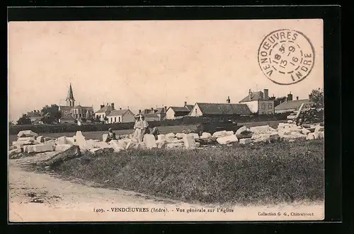 AK Vendoeuvres, Vue generale sur l`Eglise