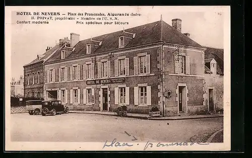 AK Aigurande, Hotel de Nevers, Place des Promenades