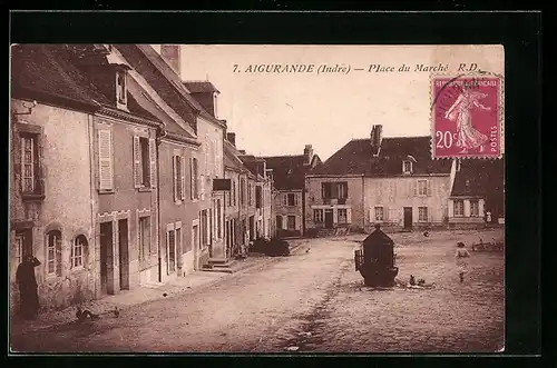 AK Aigurande, Place du Marché