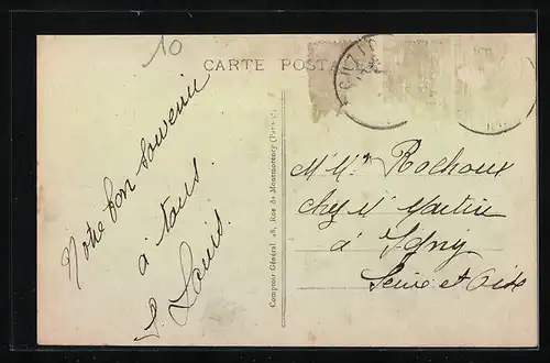 AK Argenton-sur-Creuse, Rue Auclert-Descotes, Strassenpartie