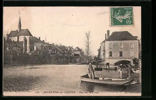AK Argenton-sur-Creuse, Vue sur la Creuse