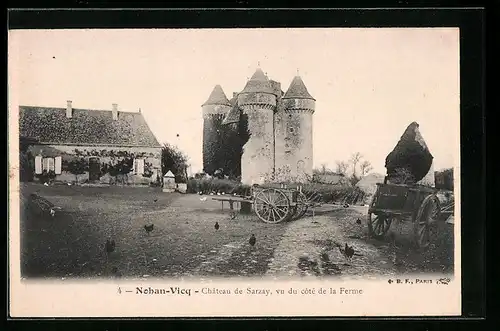 AK Nohan-Vicq, Château de Sarzay vu du côté de la Ferme