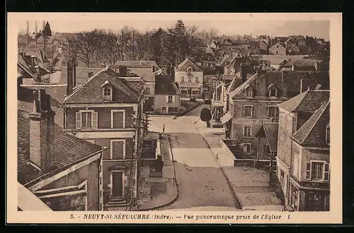 AK Neuvy-St-Sépulchre, Vue panoramique prise de l`Eglise