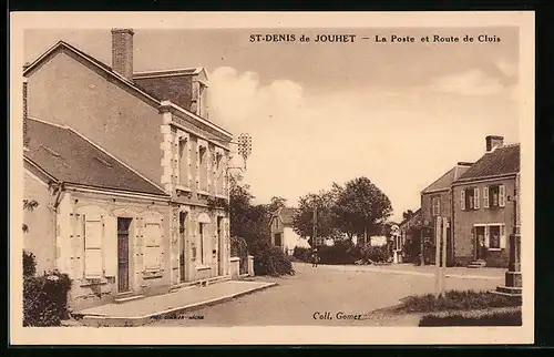 AK St-Denis de Jouhet, La Poste et Route de Cluis