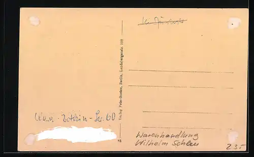 AK Glienicke /Nordbahn, Materialwaren-Handlung Wilhelm Schleu, Strassenansicht