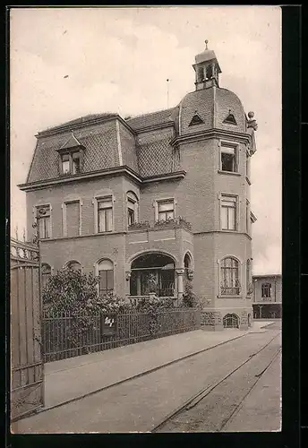 AK Heidelberg, Verwaltungsgebäude der Firma H. Fuchs AG, Eisenbahnwaggon-Fabrik