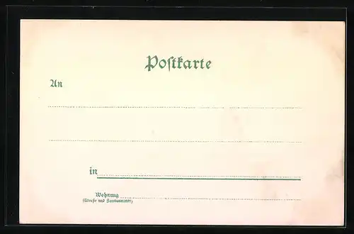 Lithographie Herford, Gasthaus Schützenhof, Gasthaus Ratskeller, Stift-Berg